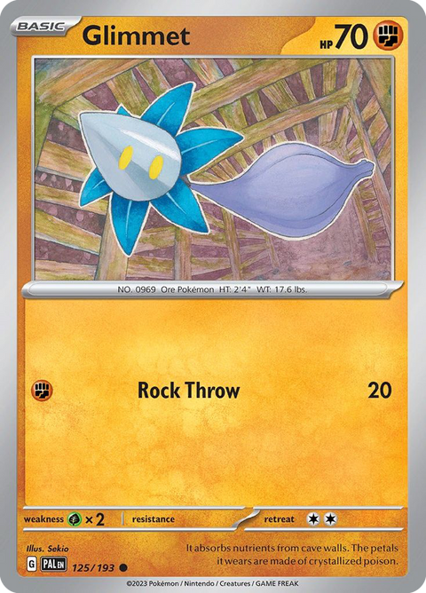Glimmet 125 Paldea Evolved Pokémon card