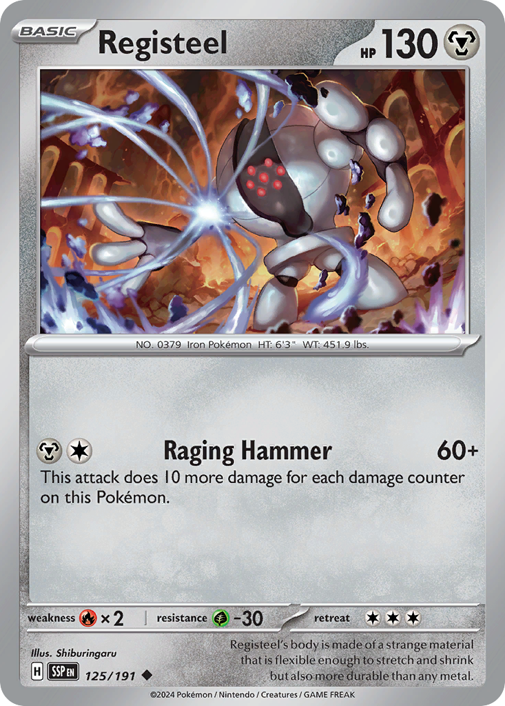 Registeel 125 Surging Sparks Pokémon card