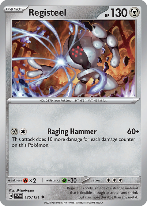 Registeel 125 Surging Sparks Pokémon card