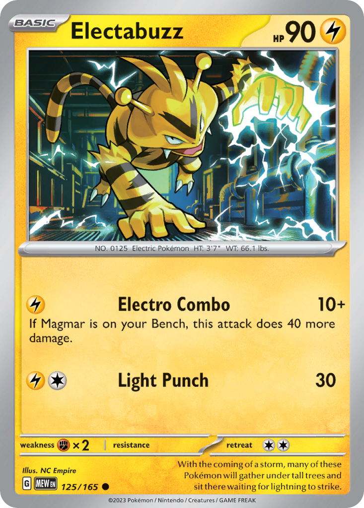 Electabuzz 125 151 Pokémon card