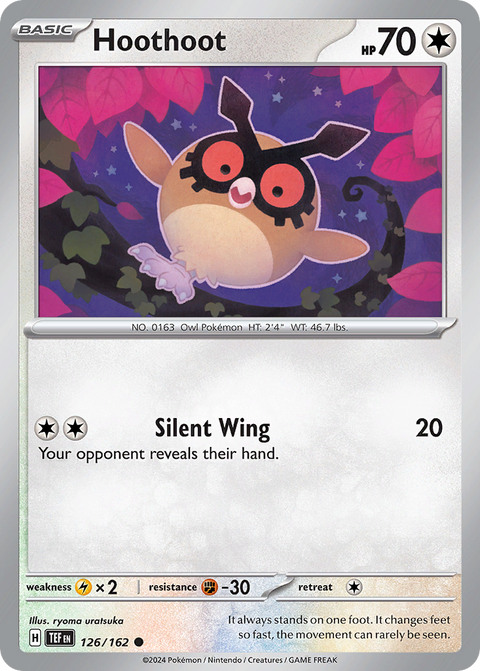 Hoothoot 126 Temporal Forces Pokémon card