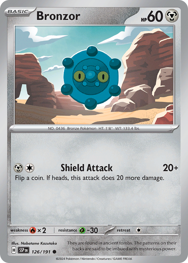 Bronzor 126 Surging Sparks Pokémon card