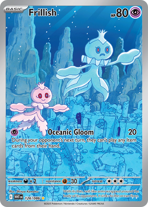 Frillish 126 White Flare Pokémon card