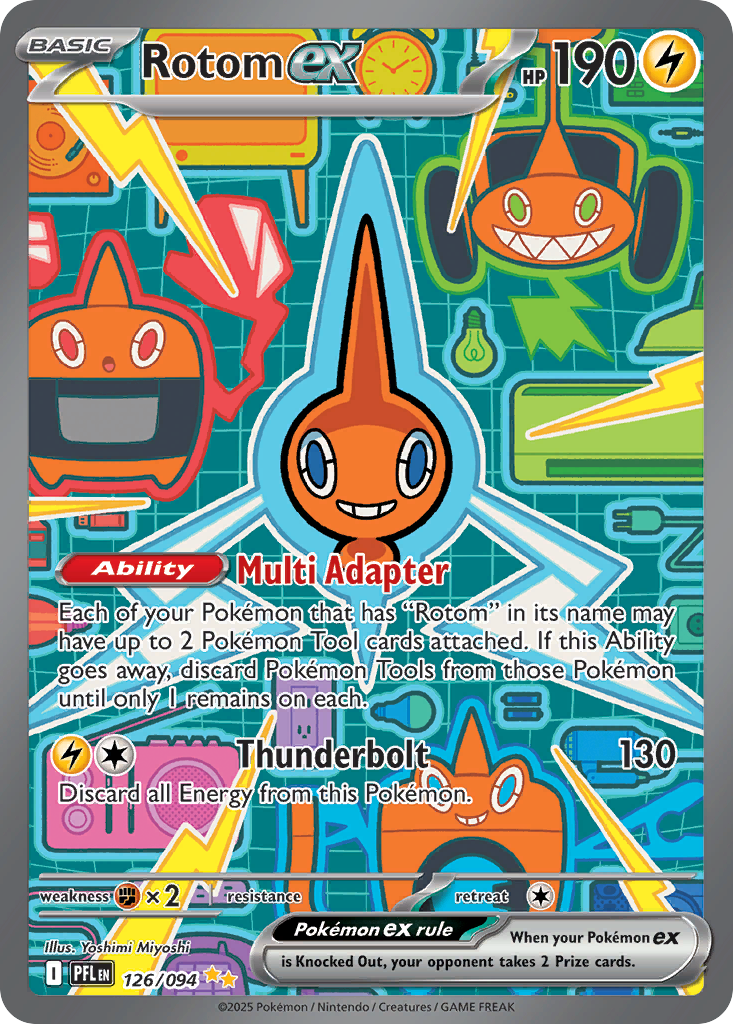 Rotom ex 126 Phantasmal Flames Pokémon card