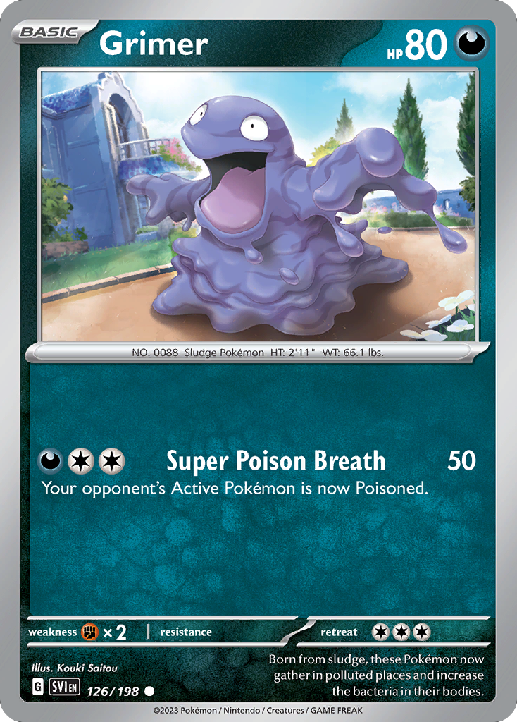 Grimer 126 Scarlet & Violet Pokémon card