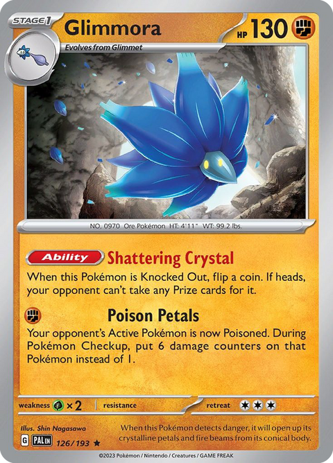 Glimmora 126 Paldea Evolved Pokémon card
