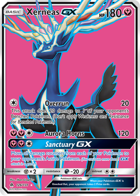 Xerneas-GX 126 Forbidden Light Pokémon card