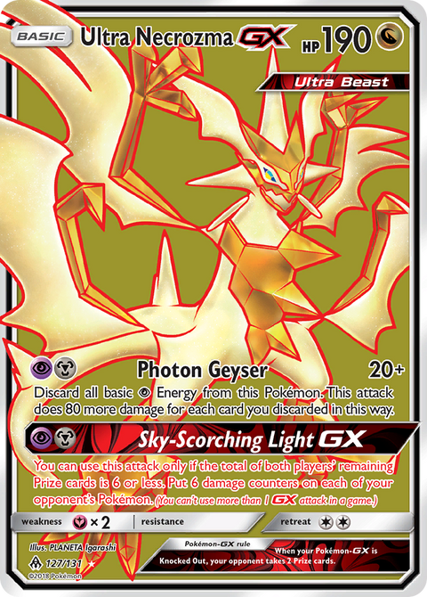 Ultra Necrozma-GX 127 Forbidden Light Pokémon card