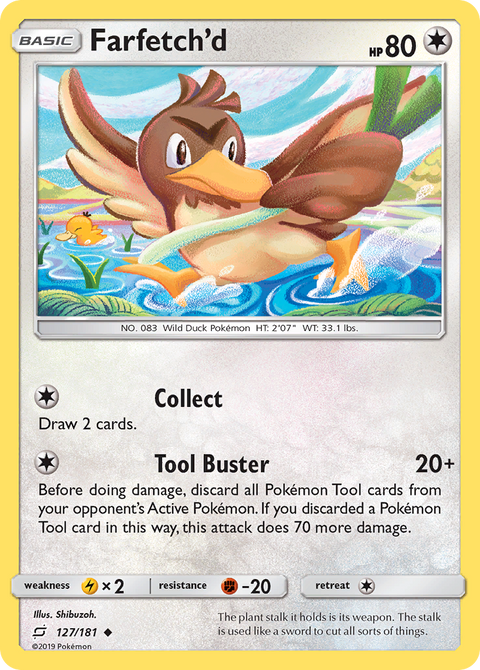 Farfetch'd 127 Team Up Pokémon card