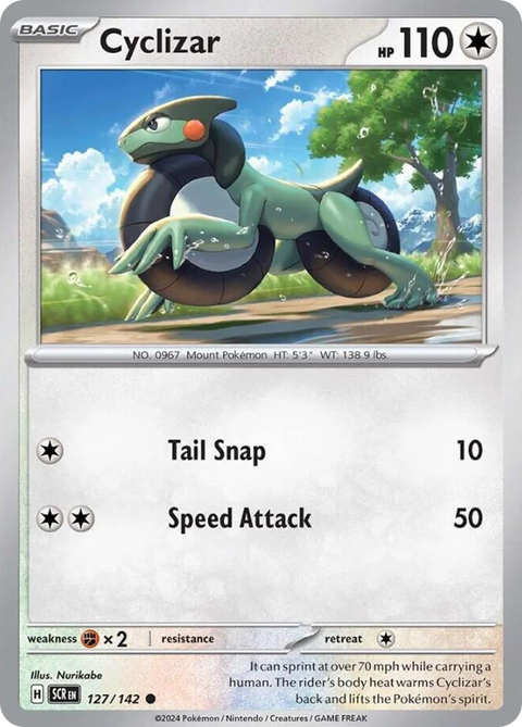 Cyclizar 127 Stellar Crown Pokémon card