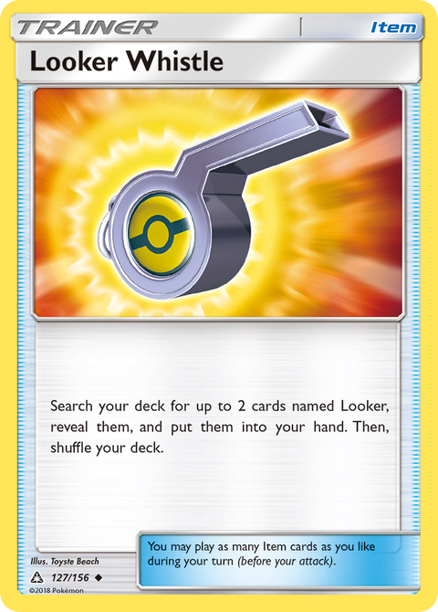 Looker Whistle 127 Ultra Prism Pokémon card