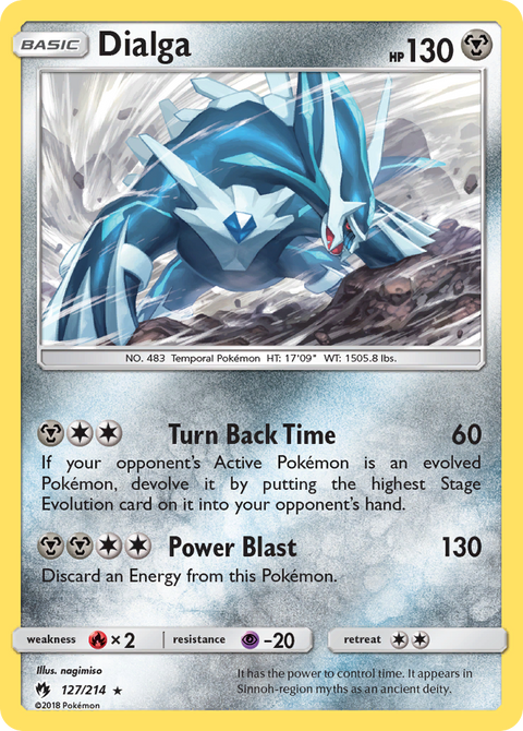 Dialga 127 Lost Thunder Pokémon card