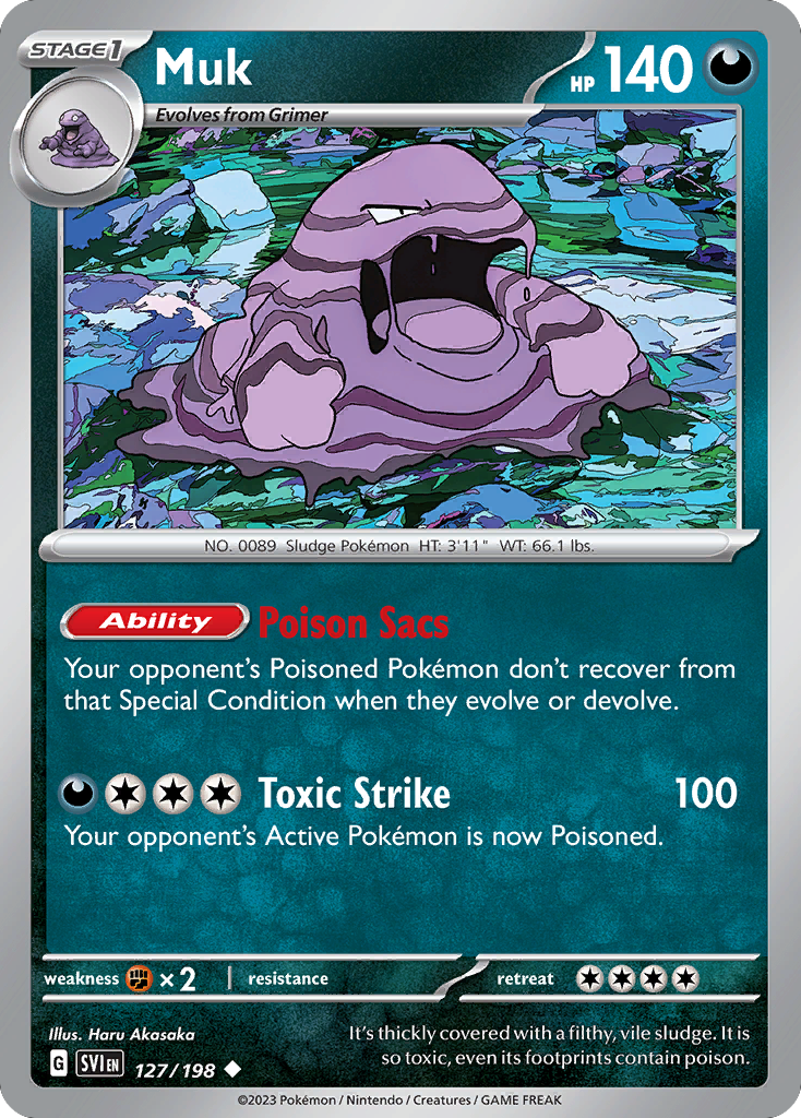 Muk 127 Scarlet & Violet Pokémon card