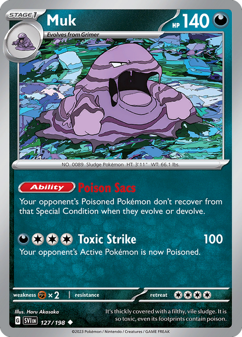 Muk 127 Scarlet & Violet Pokémon card