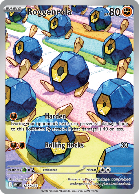 Roggenrola 127 White Flare Pokémon card