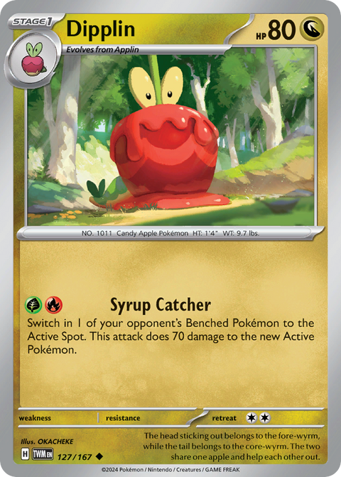 Dipplin 127 Twilight Masquerade Pokémon card