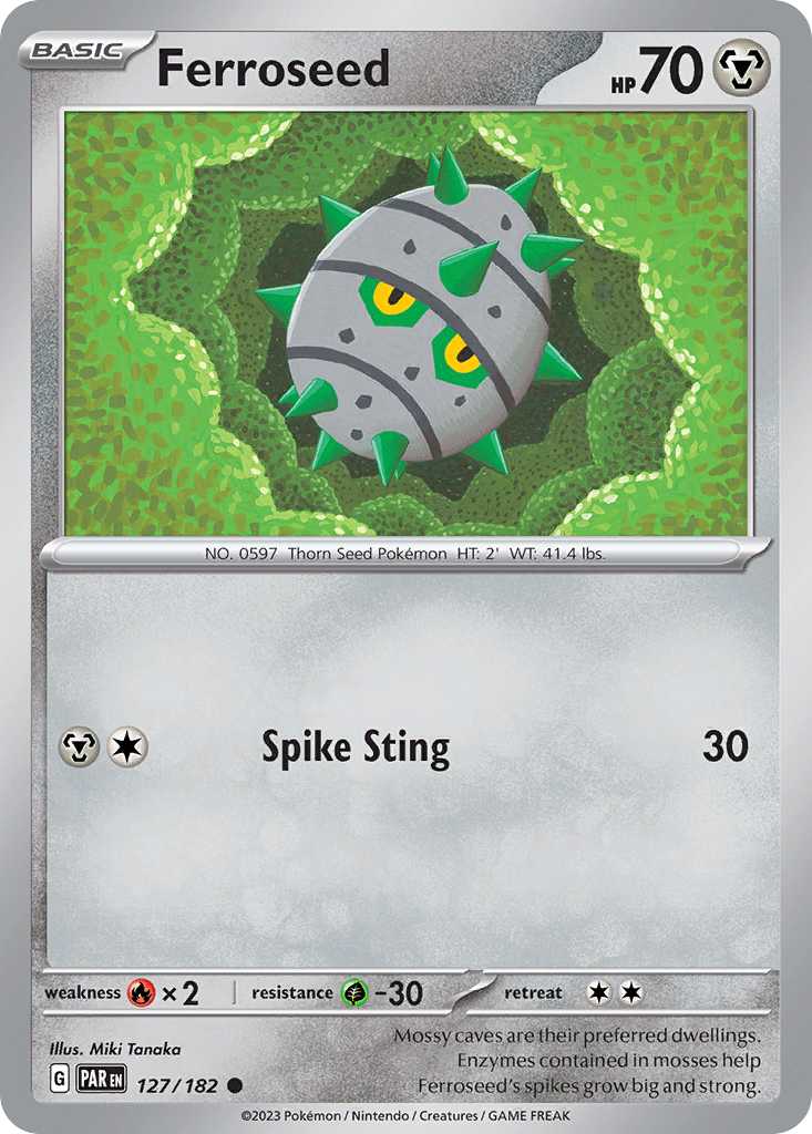 Ferroseed 127 Paradox Rift Pokémon card