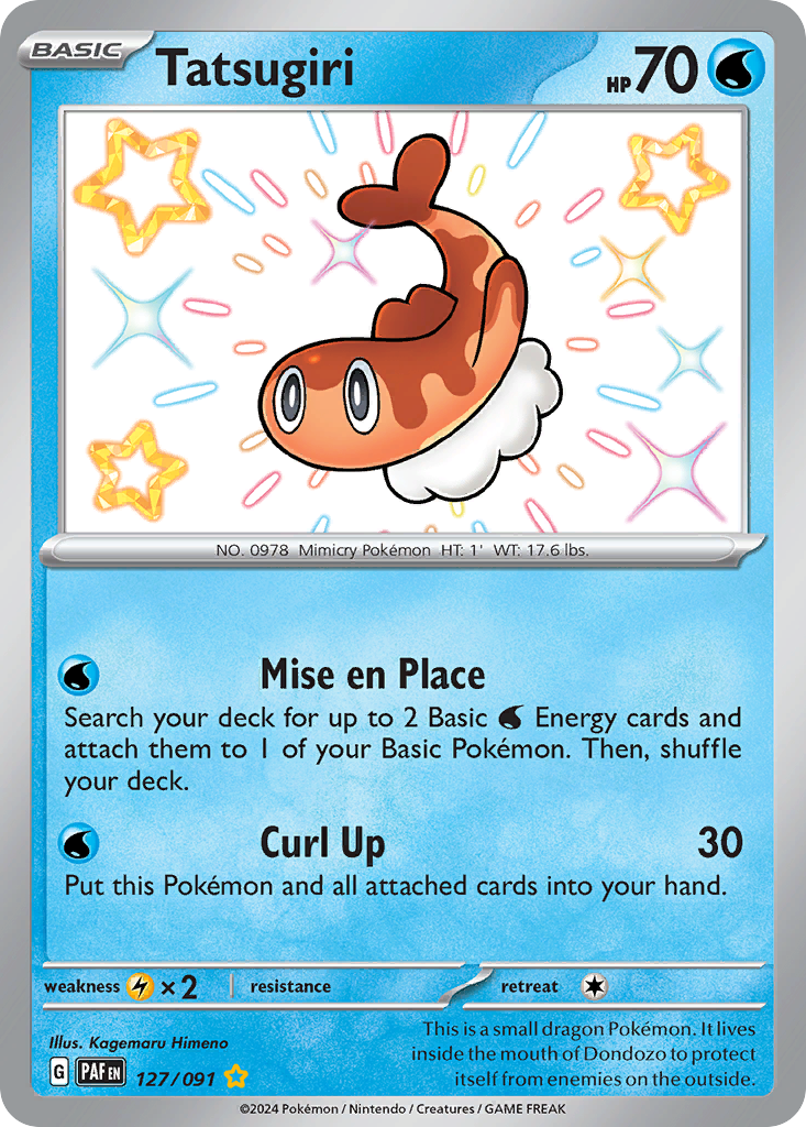 Tatsugiri 127 Paldean Fates Pokémon card