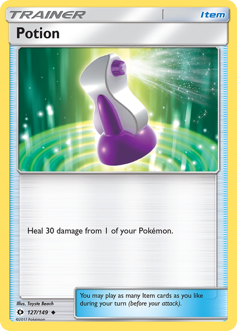 Potion 127 Sun & Moon Pokémon card