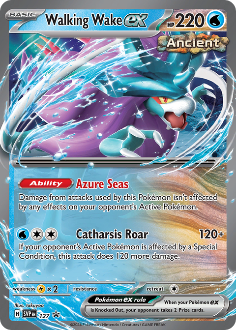 Walking Wake ex 127 Scarlet & Violet Black Star Promos Pokémon card
