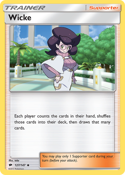 Wicke 127 Burning Shadows Pokémon card