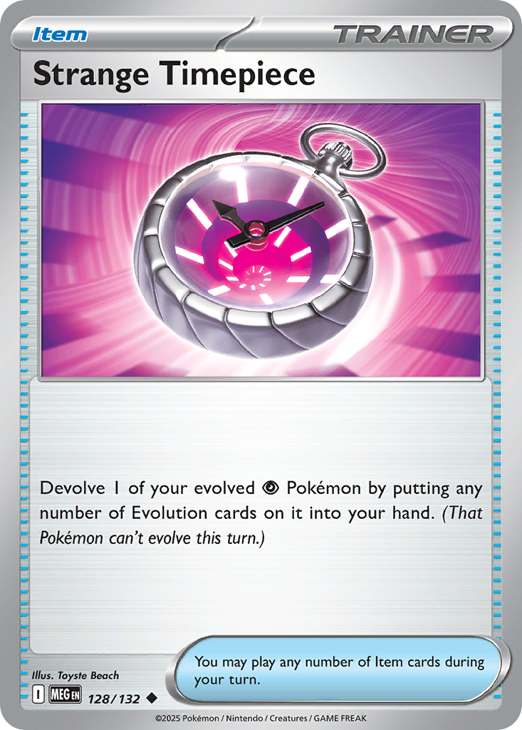 Strange Timepiece 128 Mega Evolution Pokémon card