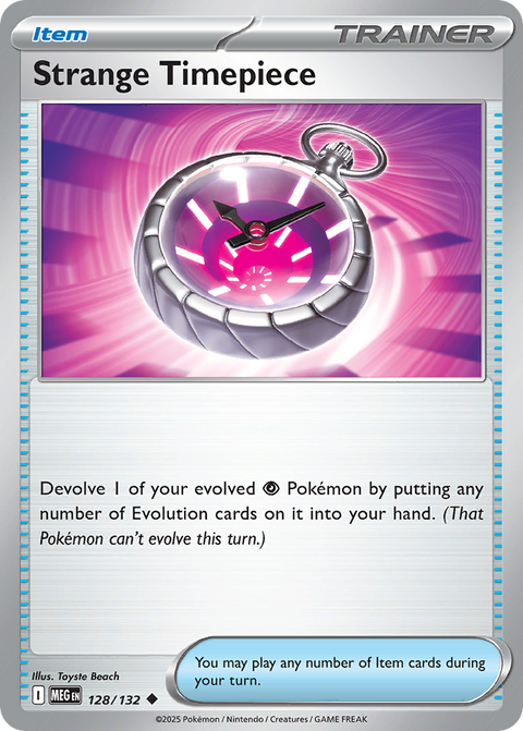 Strange Timepiece 128 Mega Evolution Pokémon card