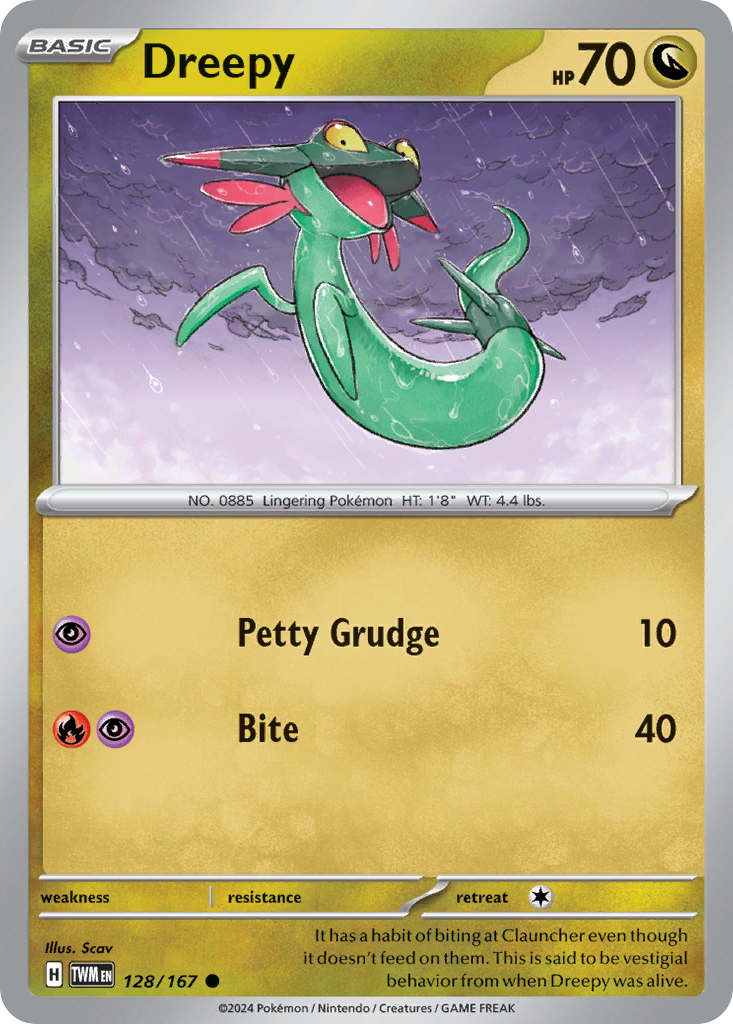 Dreepy 128 Twilight Masquerade Pokémon card