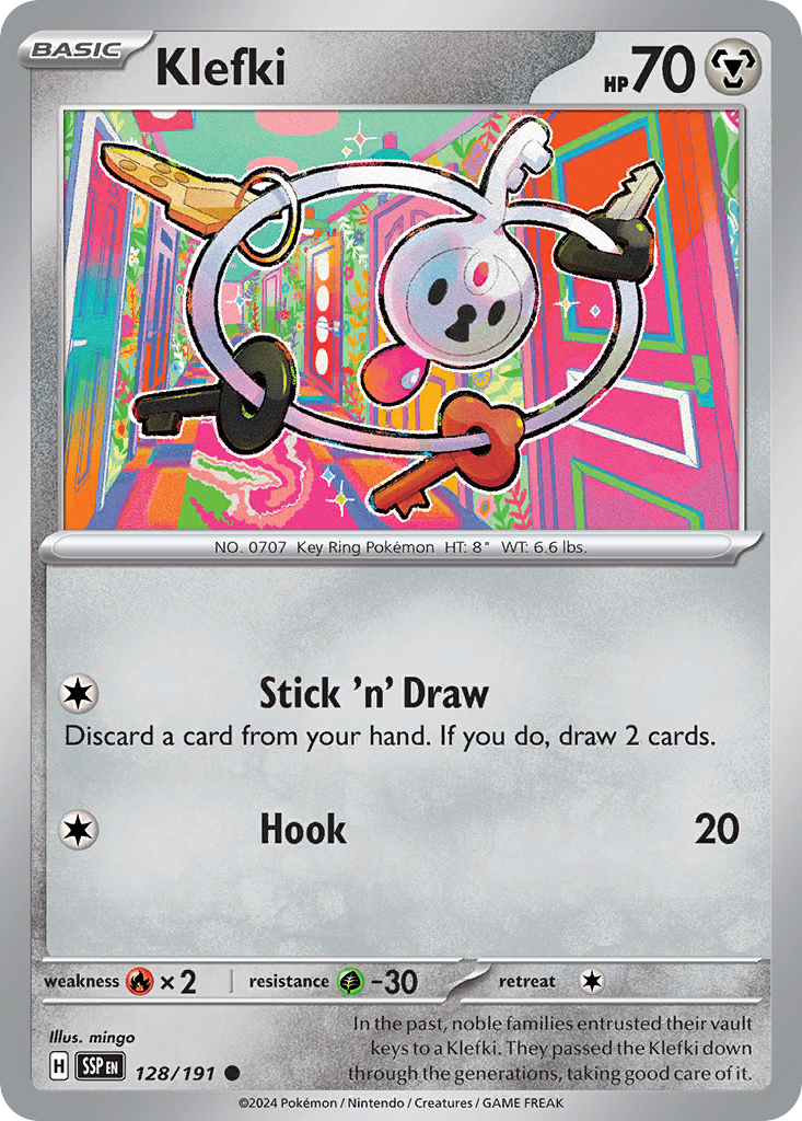 Klefki 128 Surging Sparks Pokémon card
