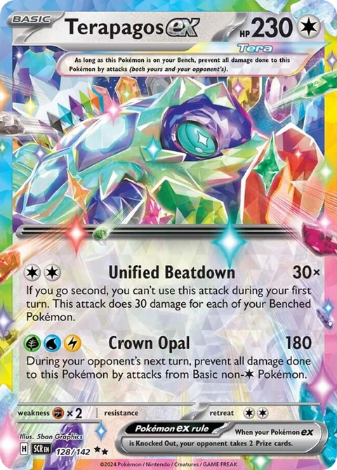 Terapagos ex 128 Stellar Crown Pokémon card