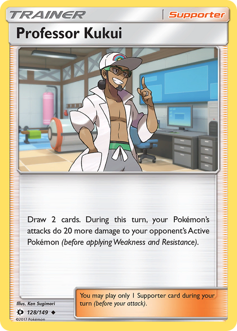 Professor Kukui 128 Sun & Moon Pokémon card