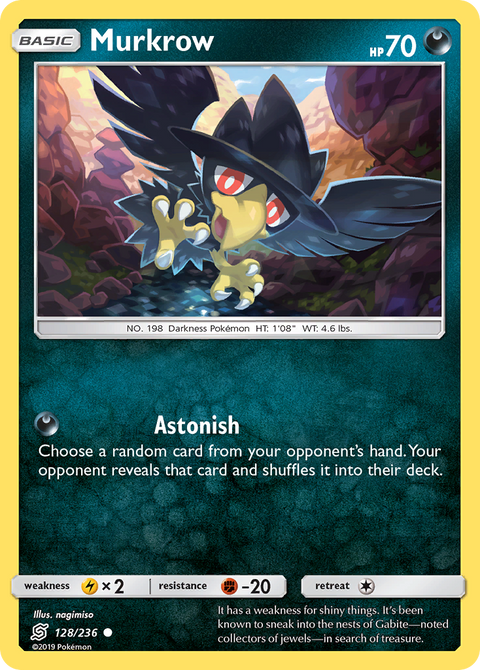 Murkrow 128 Unified Minds Pokémon card