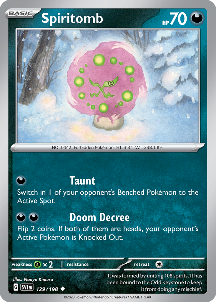 Spiritomb 129 Scarlet & Violet Pokémon card