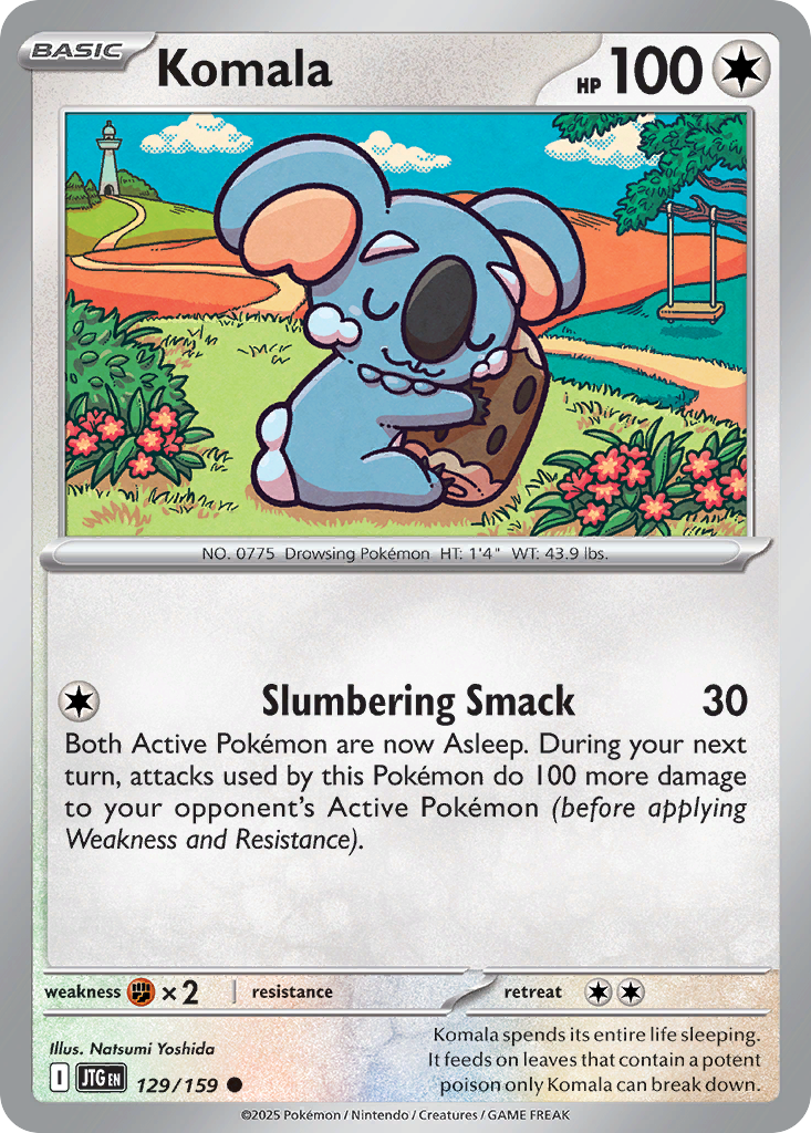 Komala 129 Journey Together Pokémon card