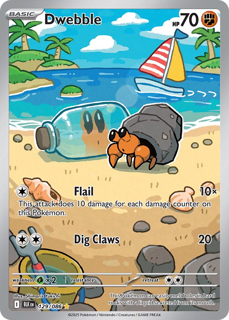 Dwebble 129 Black Bolt Pokémon card
