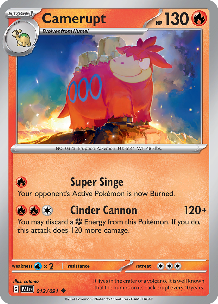 Camerupt 12 Paldean Fates Pokémon card