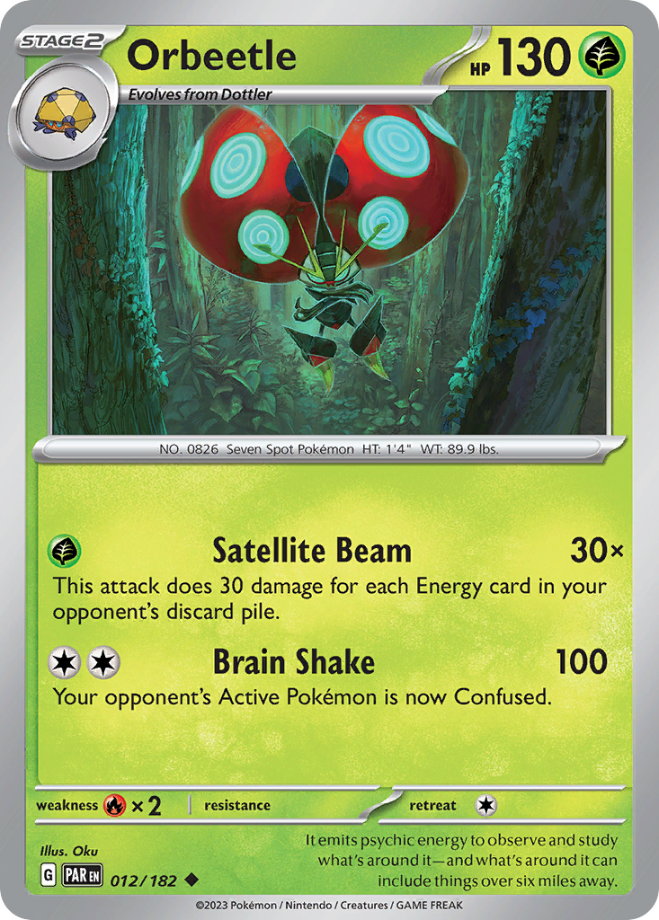 Orbeetle 12 Paradox Rift Pokémon card