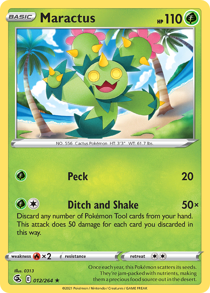 Maractus 12 Fusion Strike Pokémon card