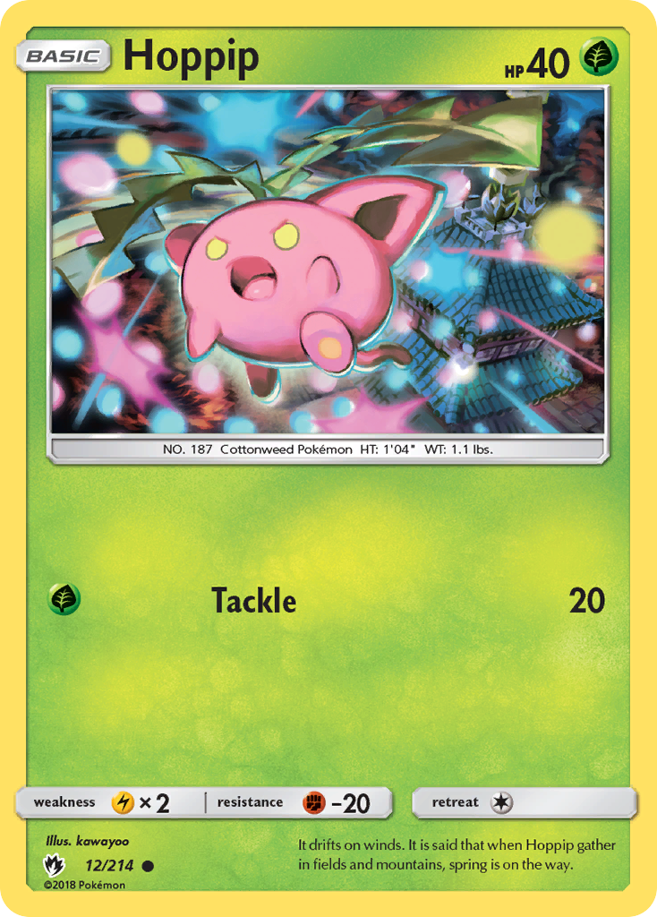 Hoppip 12 Lost Thunder Pokémon card