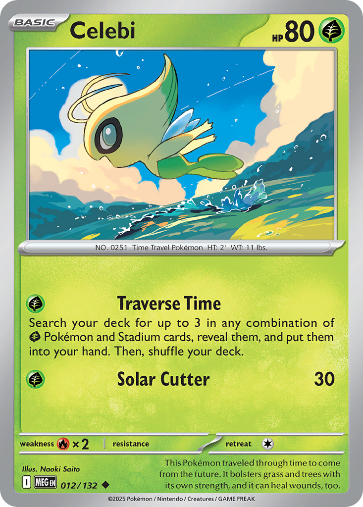 Celebi 12 Mega Evolution Pokémon card