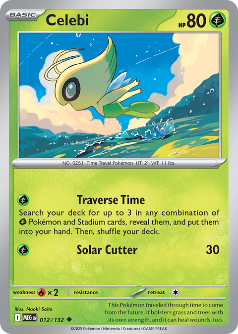 Celebi 12 Mega Evolution Pokémon card