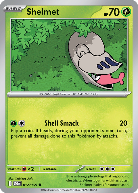 Shelmet 12 Journey Together Pokémon card