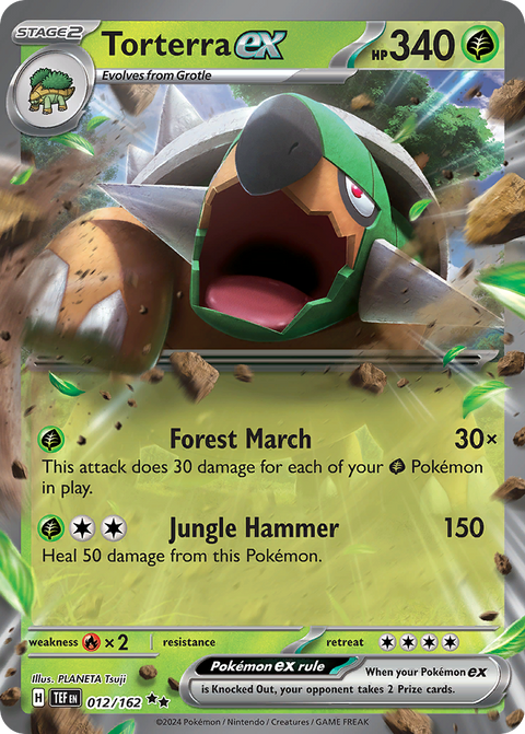 Torterra ex 12 Temporal Forces Pokémon card