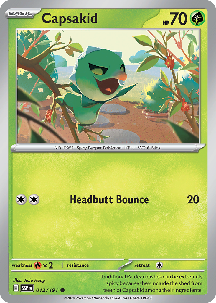 Capsakid 12 Surging Sparks Pokémon card