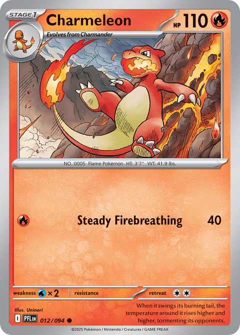 Charmeleon 12 Phantasmal Flames Pokémon card