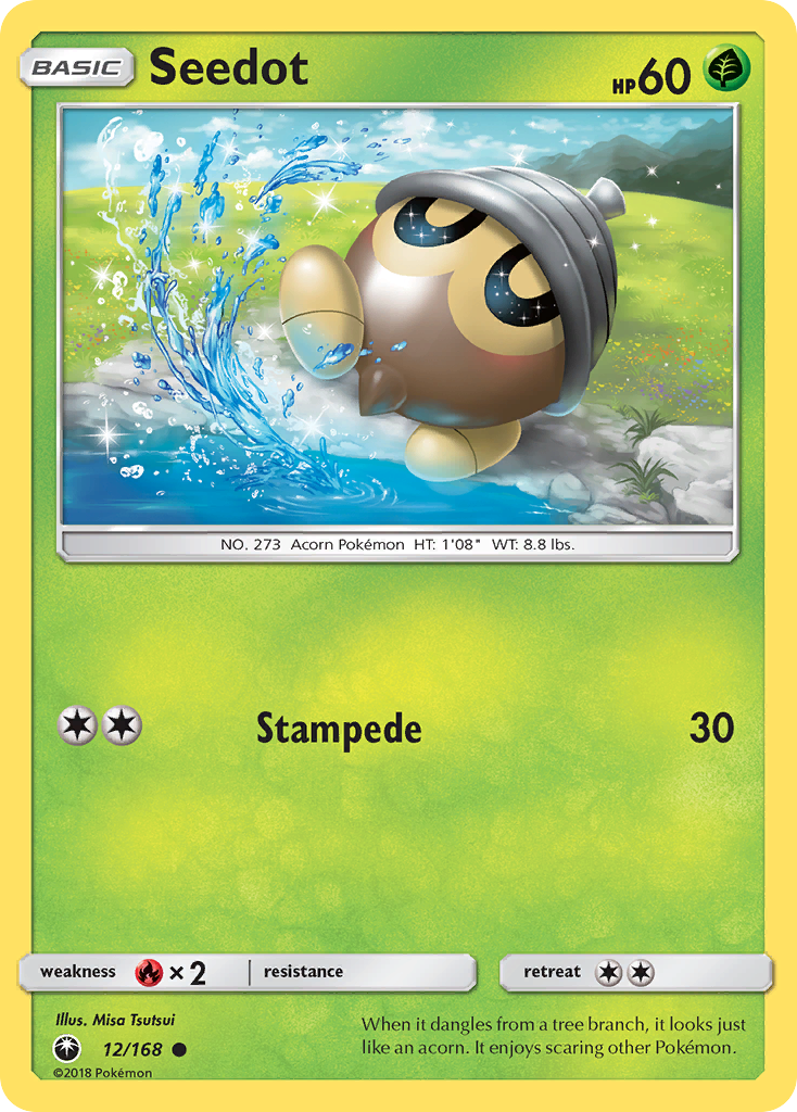 Seedot 12 Celestial Storm Pokémon card