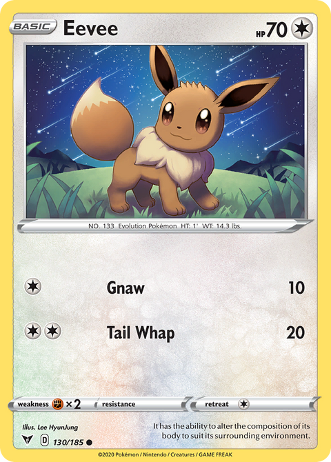 Eevee 130 Vivid Voltage Pokémon card