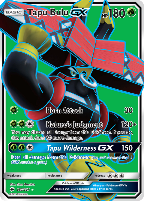Tapu Bulu-GX 130 Burning Shadows Pokémon card