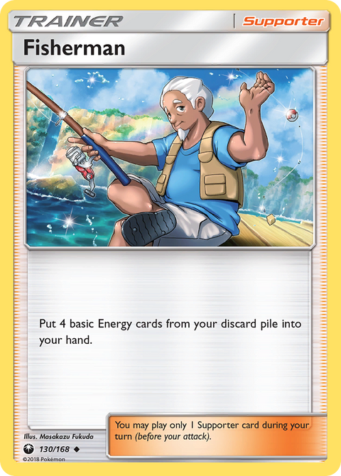 Fisherman 130 Celestial Storm Pokémon card