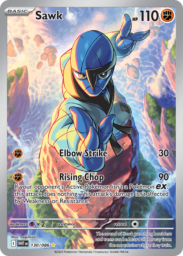Sawk 130 White Flare Pokémon card